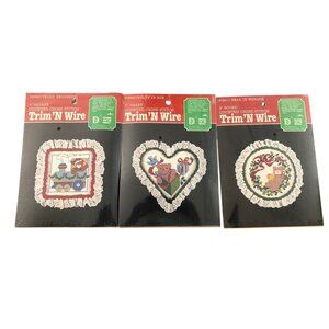 Trim n Wire Set of 3 Cross stitch kits “New” fiber arts